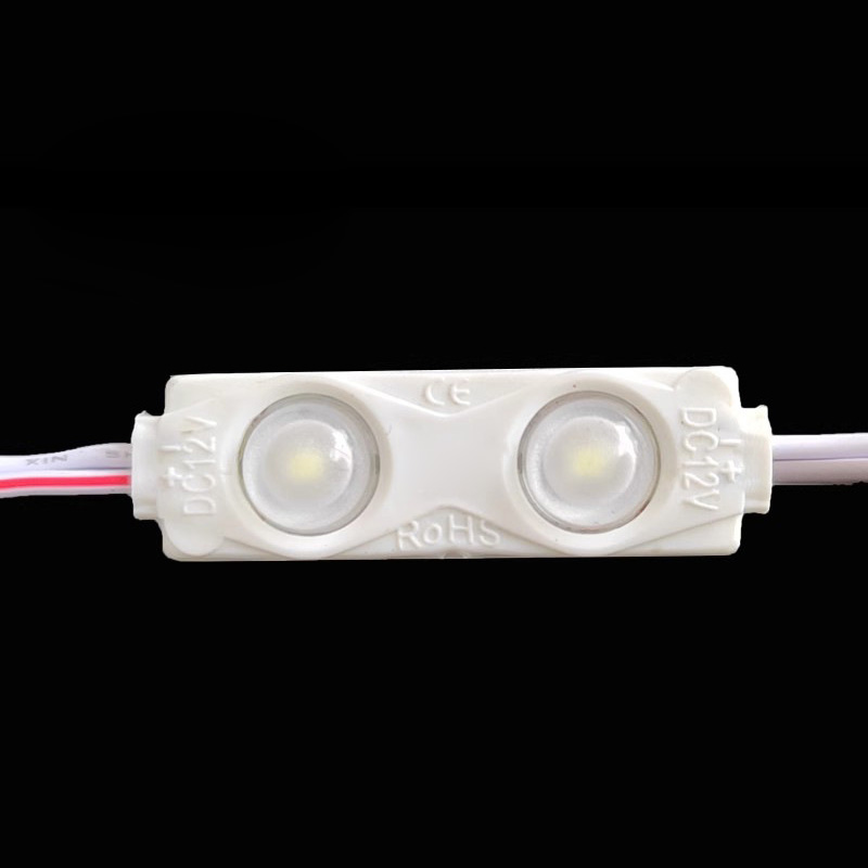 DC12V 1W 2 LED lamp beads 7 Colors Optional 53*16mm SMD2835 High CRI 90 Super Bright Linear Sign Modules, Single Color Waterproof IP67 LED Module String Lights, 20Pcs/String